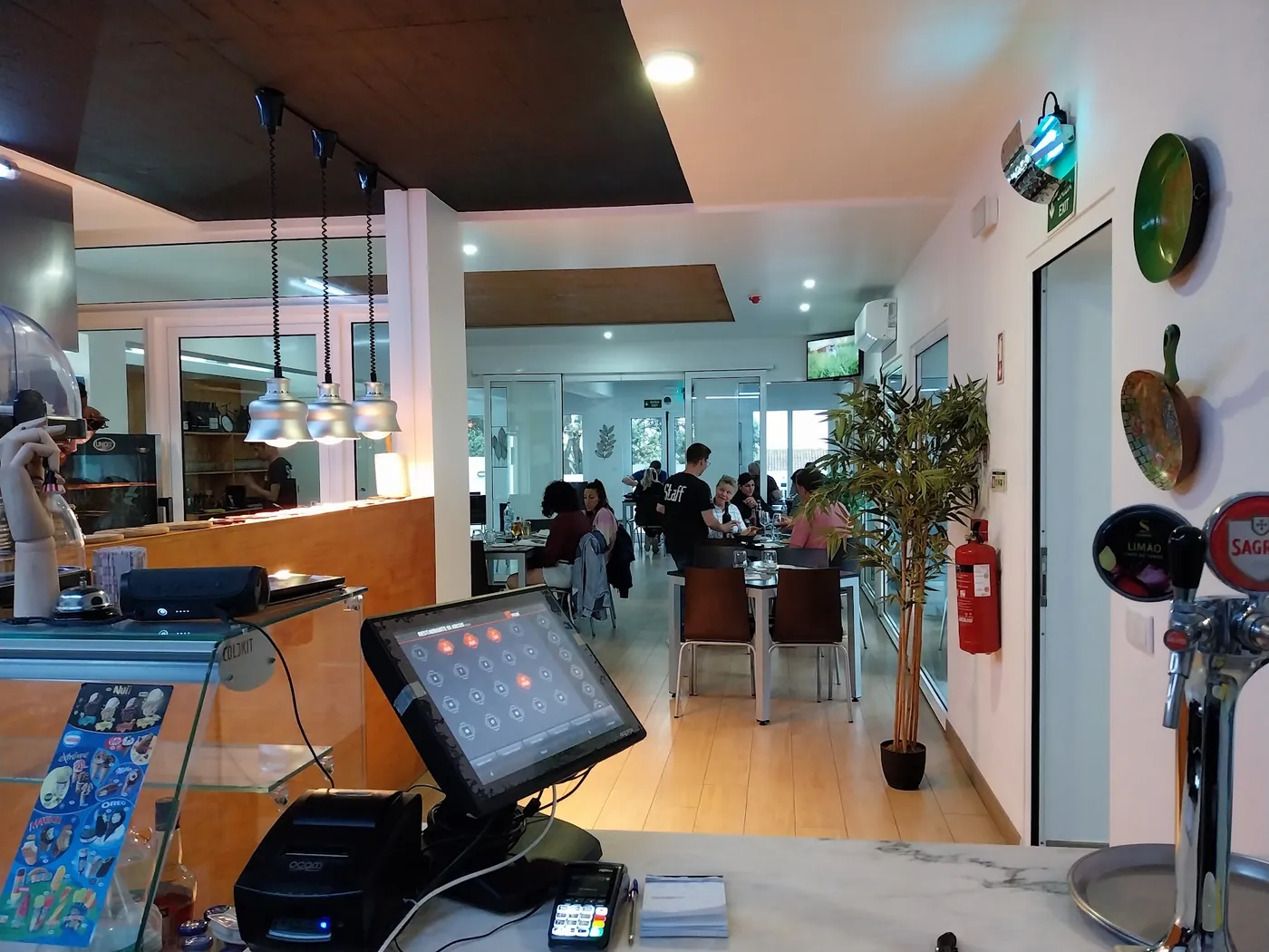 A sala do restaurante